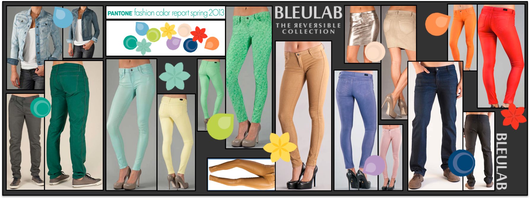 BLEULAB REVERSIBLE JEANS.. Freda's